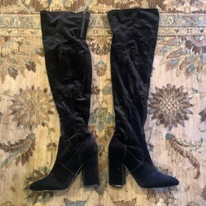 Black Ivanka Trump high heel boots